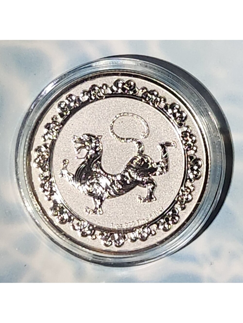WHITE TIGER Celestial Animals 2019 1oz 999 Fine Silver Round New in Capsule NIUE